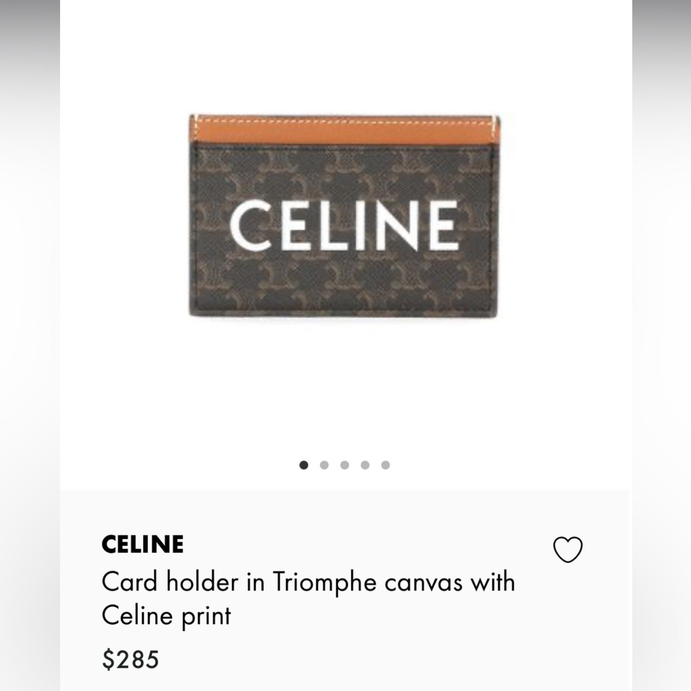 CELINE CARD HOLDER IN TRIOMPHE CANVAS - Picture 9 of 10